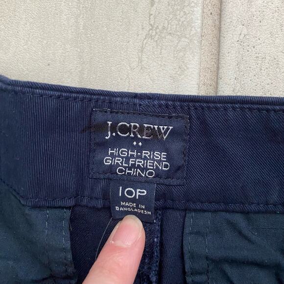 J.Crew High-rise girlfriend chino pant navy blue10P - Picture 4 of 7